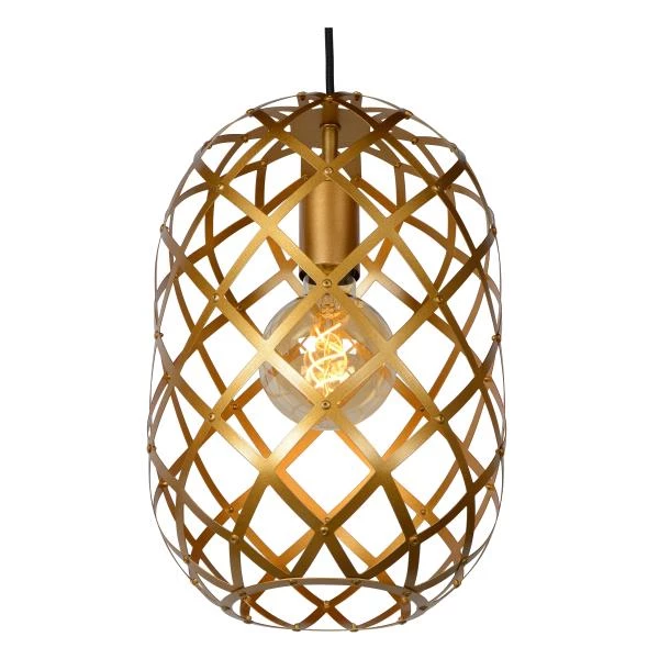 Lucide WOLFRAM - Pendant light - 3xE27 - Matt Gold / Brass - detail 1